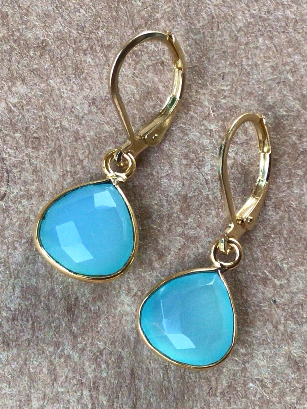 Gold Filled Chalcedony Sundance Charm Earrings SALE